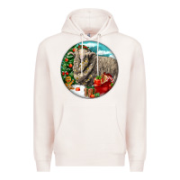Pale Pink christmas merino wool sheep Premium Hoodie - LillyAllenDesigns