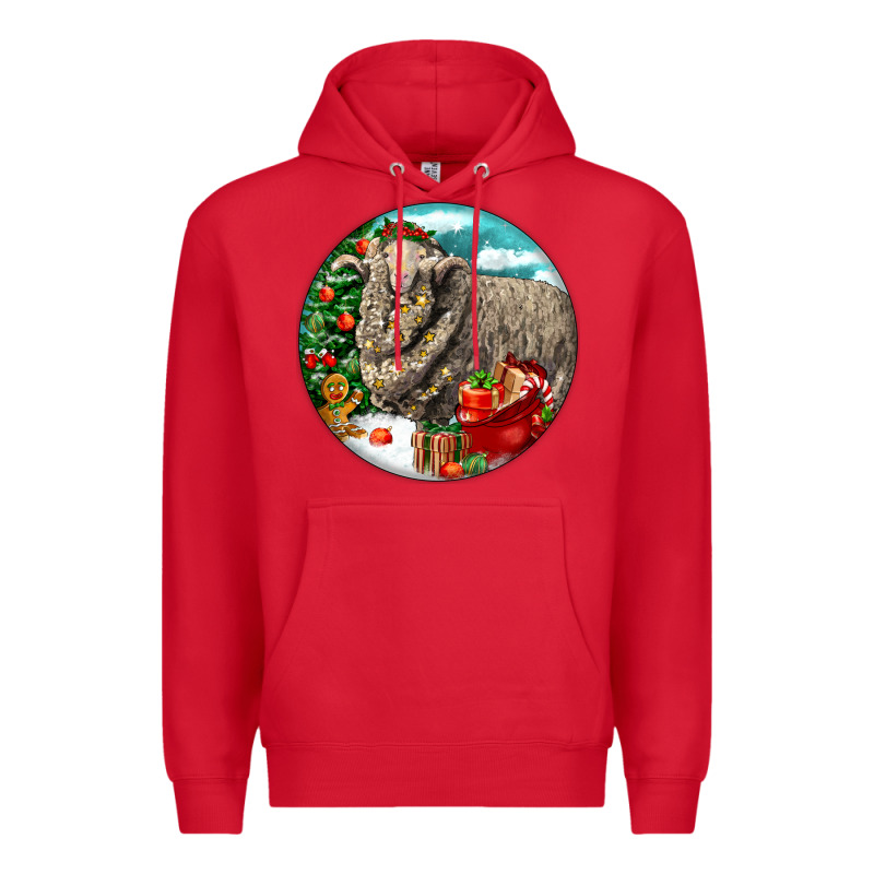 Christmas Merino Wool Sheep Premium Hoodie by LillyAllenDesigns | Teevron