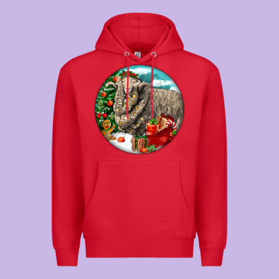 Christmas Merino Wool Sheep Premium Hoodie Designed By Lillyallendesigns