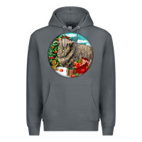 Rock christmas merino wool sheep Premium Hoodie - LillyAllenDesigns