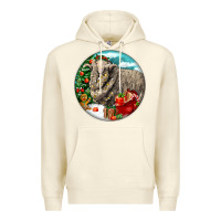 Sandshell christmas merino wool sheep Premium Hoodie - LillyAllenDesigns