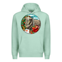 Seafoam christmas merino wool sheep Premium Hoodie - LillyAllenDesigns