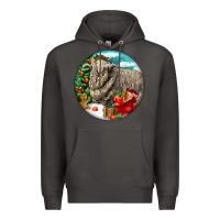 Smoke christmas merino wool sheep Premium Hoodie - LillyAllenDesigns
