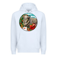 White christmas merino wool sheep Premium Hoodie - LillyAllenDesigns