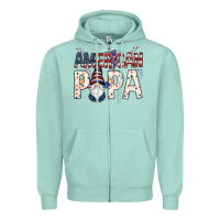 Seafoam american papa with gnome Zipper Hoodie - NancyCooperArtShop