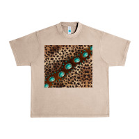 French Oak leopard gemstone leather Urban Heavy Tee - BarkalooDesign