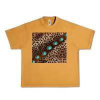 Peanut Butter leopard gemstone leather Urban Heavy Tee - BarkalooDesign