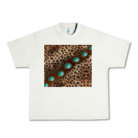 Pistachio leopard gemstone leather Urban Heavy Tee - BarkalooDesign