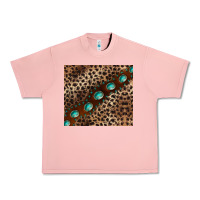 Salmon leopard gemstone leather Urban Heavy Tee - BarkalooDesign