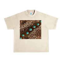 Sandshell leopard gemstone leather Urban Heavy Tee - BarkalooDesign