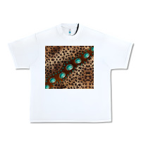 White leopard gemstone leather Urban Heavy Tee - BarkalooDesign