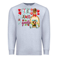 Heather Grey te amo te quila Premium Sweatshirt - NancyCooperArtShop