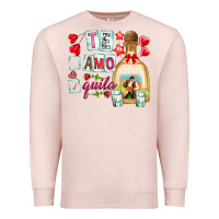 Pale Pink te amo te quila Premium Sweatshirt - NancyCooperArtShop