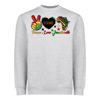Heather Grey peace love juneteenth 1865 Heavyweight Sweatshirt - HRA Design Shop