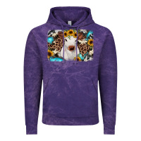 Cloud Purple cowhide leopard calf Vintage Hoodie - RanaPortraitStore