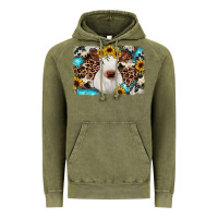 Vintage Olive cowhide leopard calf Vintage Hoodie - RanaPortraitStore