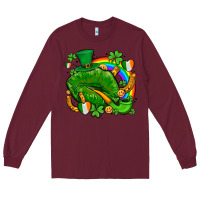 St Patricks Lips With Horseshoe Rainbow And Shamrocks Long Sleeve Tee | Teevron
