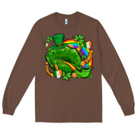 Chestnut st patricks lips with horseshoe rainbow and shamrocks Long Sleeve Tee - AdoDesignShop