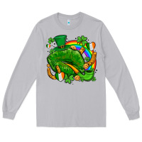 Moon Dust st patricks lips with horseshoe rainbow and shamrocks Long Sleeve Tee - AdoDesignShop