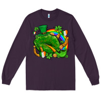 Plum st patricks lips with horseshoe rainbow and shamrocks Long Sleeve Tee - AdoDesignShop