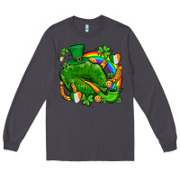 Smoke st patricks lips with horseshoe rainbow and shamrocks Long Sleeve Tee - AdoDesignShop