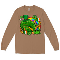 Toasted Coconut st patricks lips with horseshoe rainbow and shamrocks Long Sleeve Tee - AdoDesignShop