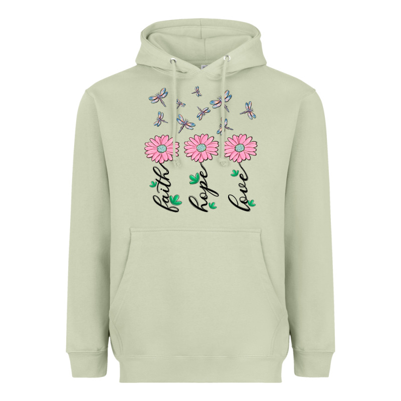 Faith Hope Love Heavyweight Hoodie by MaliasSmallBusiness | Teevron