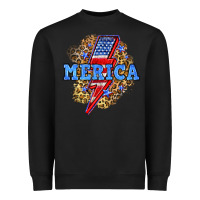 Black Merica lightning bolt Heavyweight Sweatshirt - Neo Western
