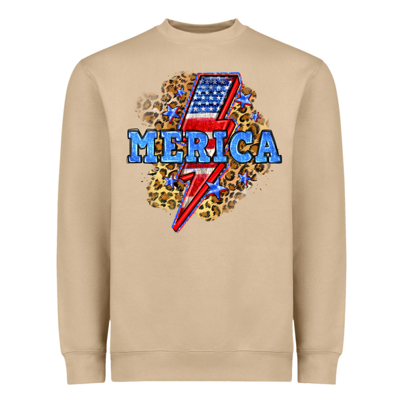 Merica Lightning Bolt Heavyweight Sweatshirt by Neo Western | Teevron