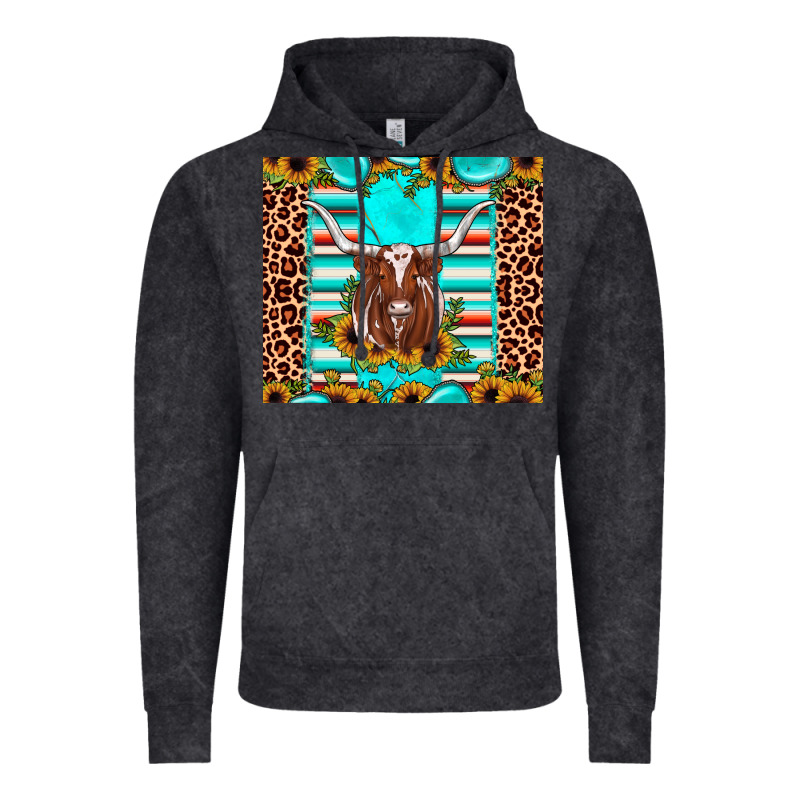 Texas Longhorn Sunflower Gemstone Vintage Hoodie by JahusDesignShop | Teevron