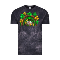 Cloud Black St. Patrick's Day gnome rainbow Vintage Tee - Neo Western