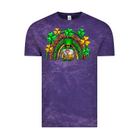 Cloud Purple St. Patrick's Day gnome rainbow Vintage Tee - Neo Western