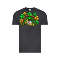 Vintage Black St. Patrick's Day gnome rainbow Vintage Tee - Neo Western
