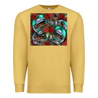 Antique Gold floral american football  helmet Premium Sweatshirt - NancyCooperArtShop