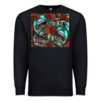 Floral American Football  Helmet Premium Sweatshirt | Teevron