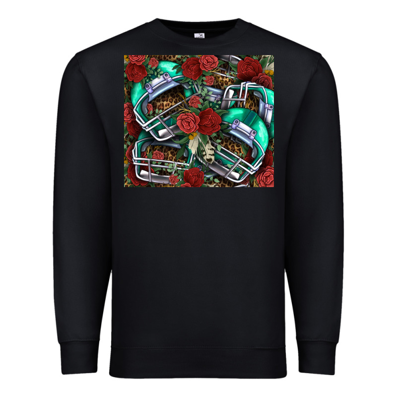 Floral American Football  Helmet Premium Sweatshirt by NancyCooperArtShop | Teevron