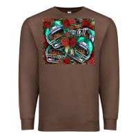 Chestnut floral american football  helmet Premium Sweatshirt - NancyCooperArtShop