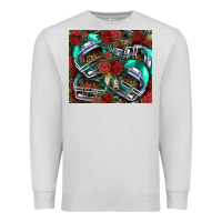 Dove Grey floral american football  helmet Premium Sweatshirt - NancyCooperArtShop