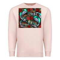 Pale Pink floral american football  helmet Premium Sweatshirt - NancyCooperArtShop