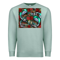 Seafoam floral american football  helmet Premium Sweatshirt - NancyCooperArtShop