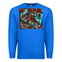 True Royal floral american football  helmet Premium Sweatshirt - NancyCooperArtShop