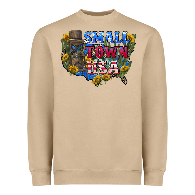 Small Town Usa 4th Of July Heavyweight Sweatshirt by CowGirlArtShop | Teevron
