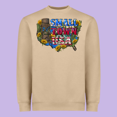 Small Town Usa 4th Of July Heavyweight Sweatshirt Designed By Cowgirlartshop
