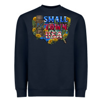 Navy Small town usa 4th of july Heavyweight Sweatshirt - CowGirlArtShop