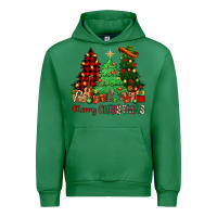Emerald merry christmas trees Urban Hoodie - NancyCooperArtShop