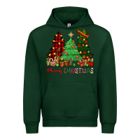 Forest Green merry christmas trees Urban Hoodie - NancyCooperArtShop