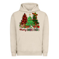 Pigment French Oak merry christmas trees Urban Hoodie - NancyCooperArtShop