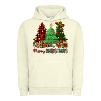 Pigment Pistachio merry christmas trees Urban Hoodie - NancyCooperArtShop