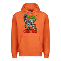 Carrot merry christmas velociraptor Premium Hoodie - LillyAllenDesigns