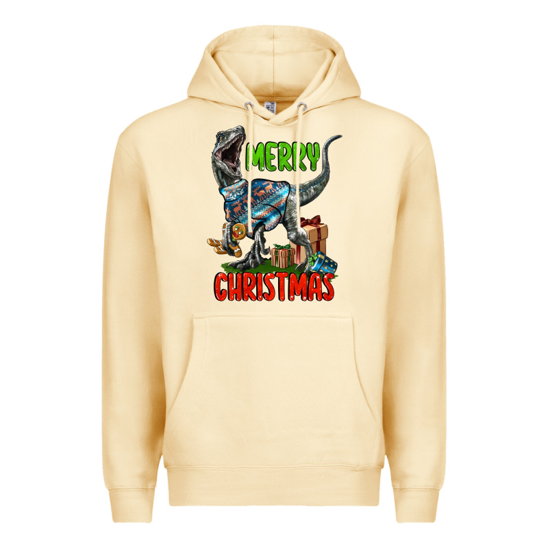 Merry Christmas Velociraptor Premium Hoodie by LillyAllenDesigns | Teevron